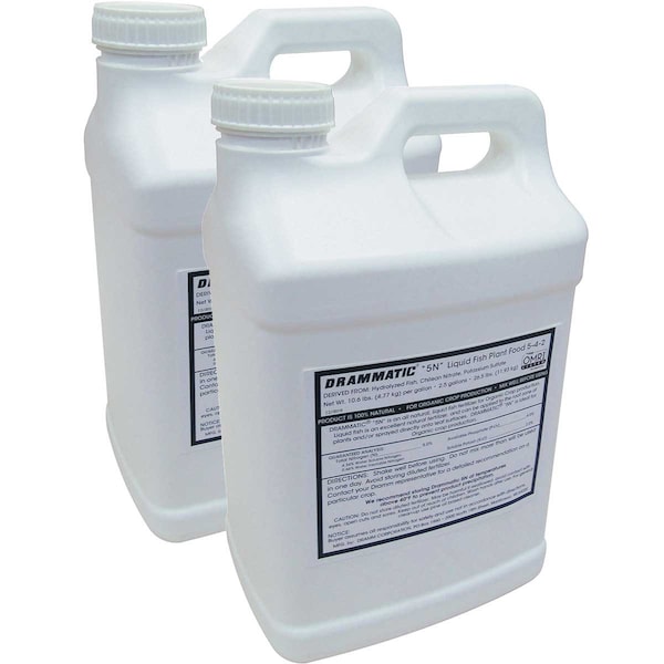 Drammatic 5N Organic Fish & Kelp Fertilizer (5-4-2), 5 gal.
